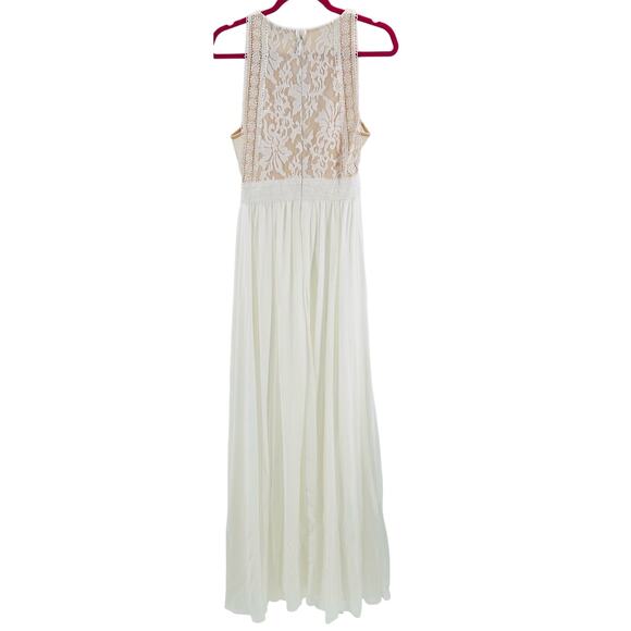 LULU'S XS Forever and Always White Lace Maxi Bridal Party Formal Dress NEW B24 - Picture 3 of 10